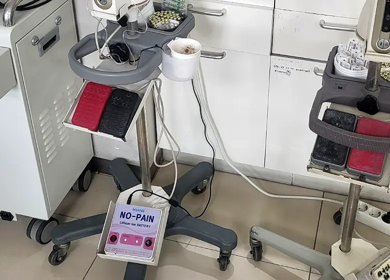 녹색치과의원에서 사용하는 이동형 무통마취 장비(NO-PAIN)